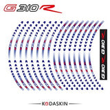 KODASKIN motorcycle wheel decals 12rim stickers set for bmw G310R 17'' stripes