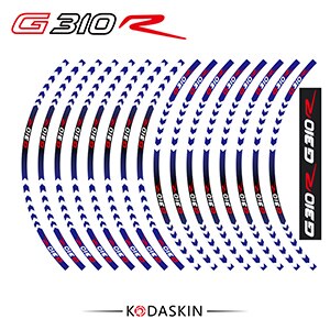 KODASKIN motorcycle wheel decals 12rim stickers set for bmw G310R 17'' stripes