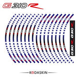 KODASKIN motorcycle wheel decals 12rim stickers set for bmw G310R 17'' stripes