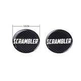 KODASKIN Motorcycle 3D Carbon Timing Belt Cover Front and Rear Round Decal for Ducati Scrambler