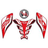 KODASKIN  Fuel Tank Cap Sticker Fish Sticker Sticker Fit For SUZUKI GSX250R  GSXR250 (Red)