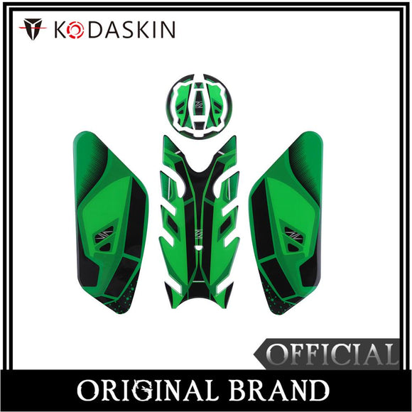 KODASKIN 3D Printing Gas Cap Fuel Tank Pad Sticker Decal Protection for Z900 Z650 NINJA650 ER6F Green Color