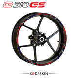 KODASKIN G310GS Motorcycle  Wheel Decals 12rim Stickers Set for BMW G310 GS G310GS 19''17'' Stripes