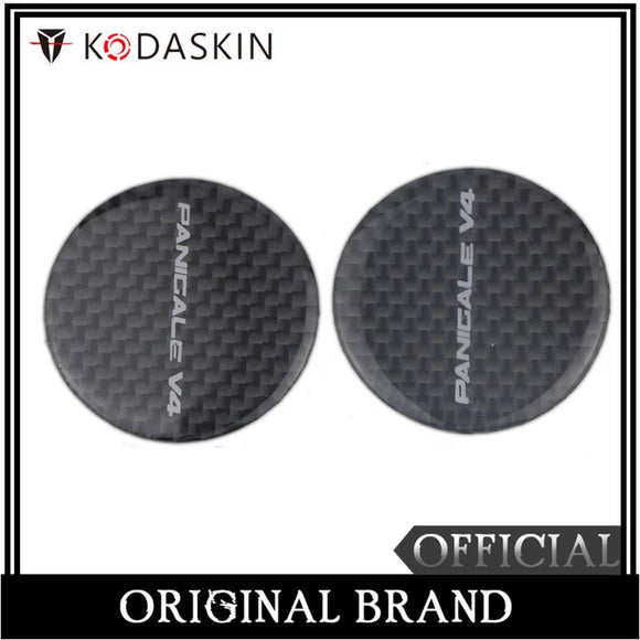 KODASKIN Motorcycle 3D Carbon Timing Belt Cover Front and Rear Round Decal for Ducati panigale v4