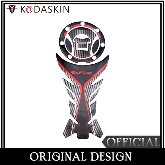 KODASKIN 3D Printing Gas Cap Fuel Tank Pad Sticker Decal Protection for HONDA VFR800 VFR1200 Red Color