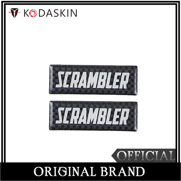 KODASKIN Motorcycle 3D Carbon Timing Belt Cover Front and Rear Round Decal for Ducati Scrambler