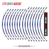 KODASKIN G310GS Motorcycle  Wheel Decals 12rim Stickers Set for BMW G310 GS G310GS 19''17'' Stripes