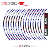 KODASKIN motorcycle wheel decals 12rim stickers set for bmw G310R 17'' stripes