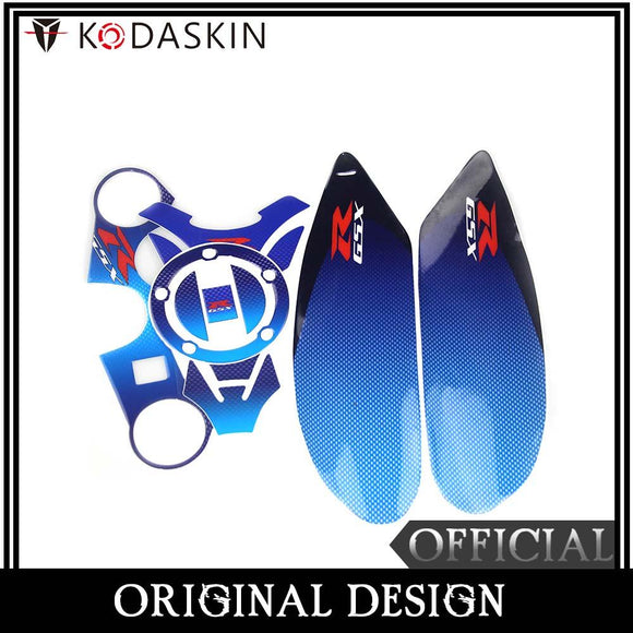 KODASKIN 3D Printing Traction Gas Tank Pad Knee Fuel Side Protector for Suzuki GSXR1000 2007-2008