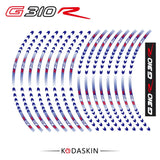 KODASKIN motorcycle wheel decals 12rim stickers set for bmw G310R 17'' stripes