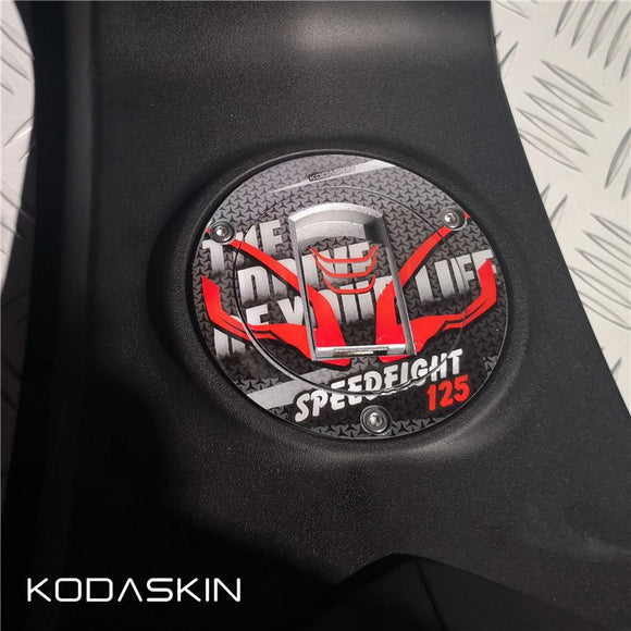 KODASKIN  3D Printing Fiber Fuel Gas Oil Cap Tank Pad Decal Protection For PEUGEOT speedfight125 sf125