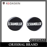 KODASKIN Motorcycle 3D Carbon Timing Belt Cover Front and Rear Round Decal for Ducati Scrambler