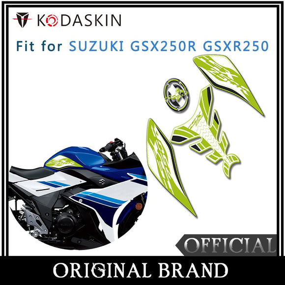 KODASKIN  Fuel Tank Cap Sticker Fish Sticker Sticker Fit For SUZUKI GSX250R  GSXR250 (Green)