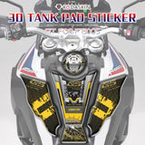 KODASKIN Motor 3D Printing Fuel Tank Pad Sticker for F750GS Yellow