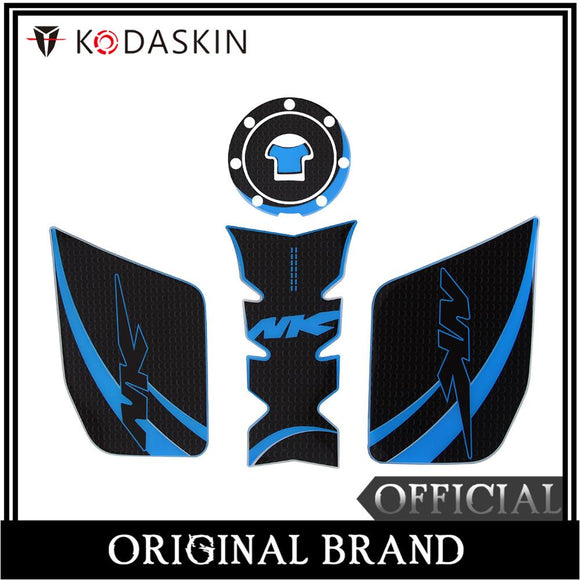 KODASKIN 3D Printing Gas Cap Tank Traction Pad Knee Fuel Side Grip for CFMOTO 250NK 400NK 650NK Black&Blue