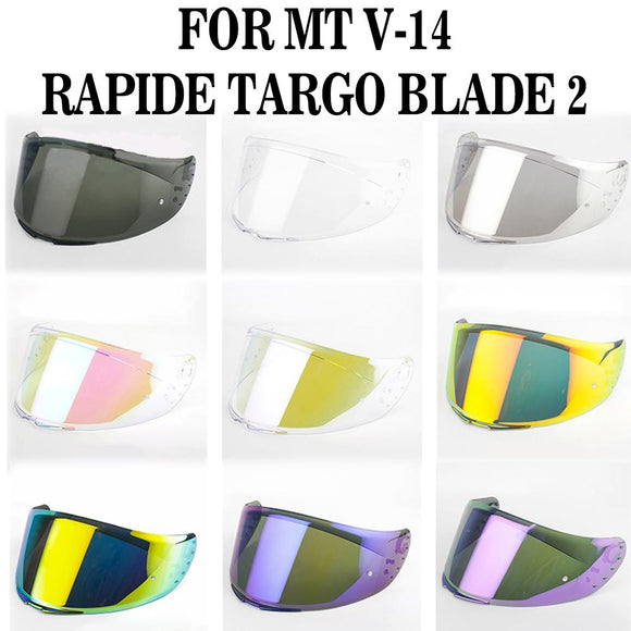 For MT V-14 Rapide Targo Blade 2 Motorcycle Helmet Visor Anti-UV PC Visor Lens Replacement Visor