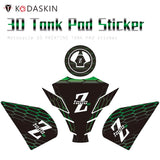 KODASKIN Motor 3D Printing Gas Cap Sticker Green Decal for KAWASAKI Z1000SX