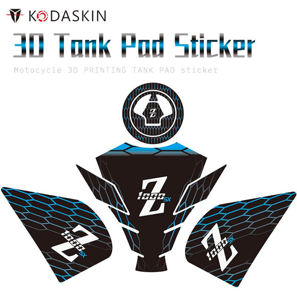 KODASKIN Motor 3D Printing Gas Cap Sticker Fuel Tank Pad Protection Decal for KAWASAKI Z1000SX accessories