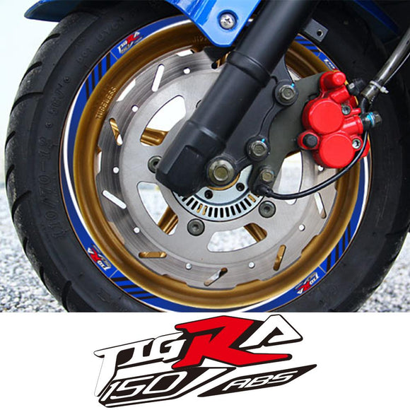 Motorcycle 2D Wheel Decals Rim Stickers Set for PGO TIGRA 150 ABS