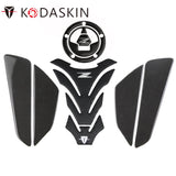 KODASKIN 3D Real Carbon Tank Pad Sticker Decal Emblem for KAWASAKI Z800 Z1000 Z750