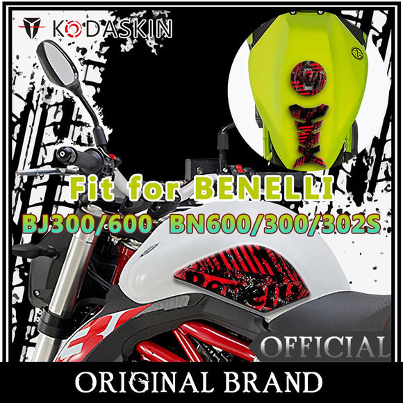 KODASKIN 3D Printing Gas Tank Pad Protection Red Sticker Fit for BENELLI BJ300/600 BN600/300/302S (red)