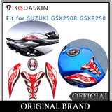 KODASKIN  Fuel Tank Cap Sticker Fish Sticker Sticker Fit For SUZUKI GSX250R  GSXR250 (Red)